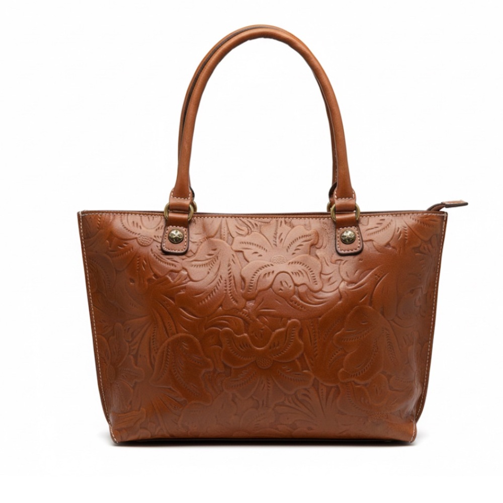 Patricia Nash Zancona Tooled Brown Leather Tote Reiti Wallet New With Tags $308